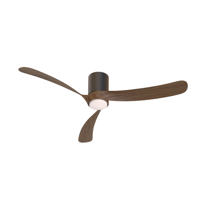 Ventilación  - Ventilador Led Grande - Negro + Nogal