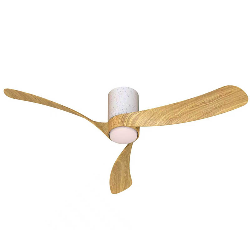 Ventilación  - Ventilador Led - Cerámica blanco + madera