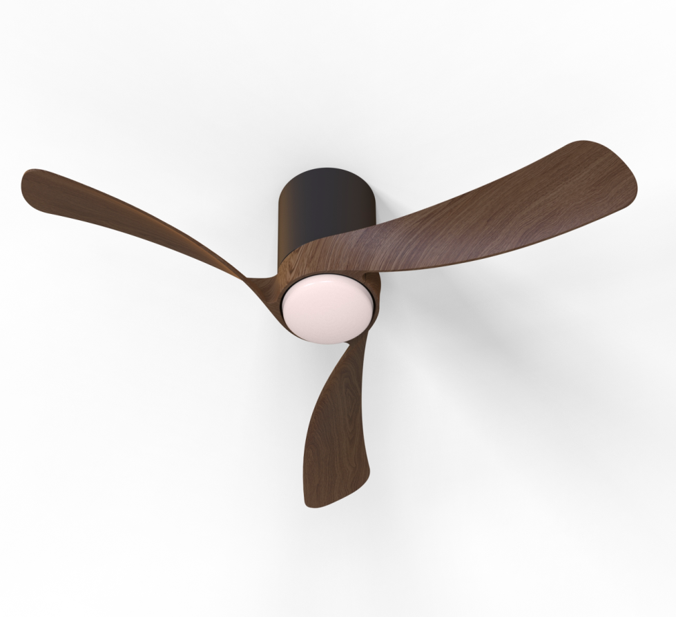 Ventilación  - Ventilador Led - Negro + Nogal