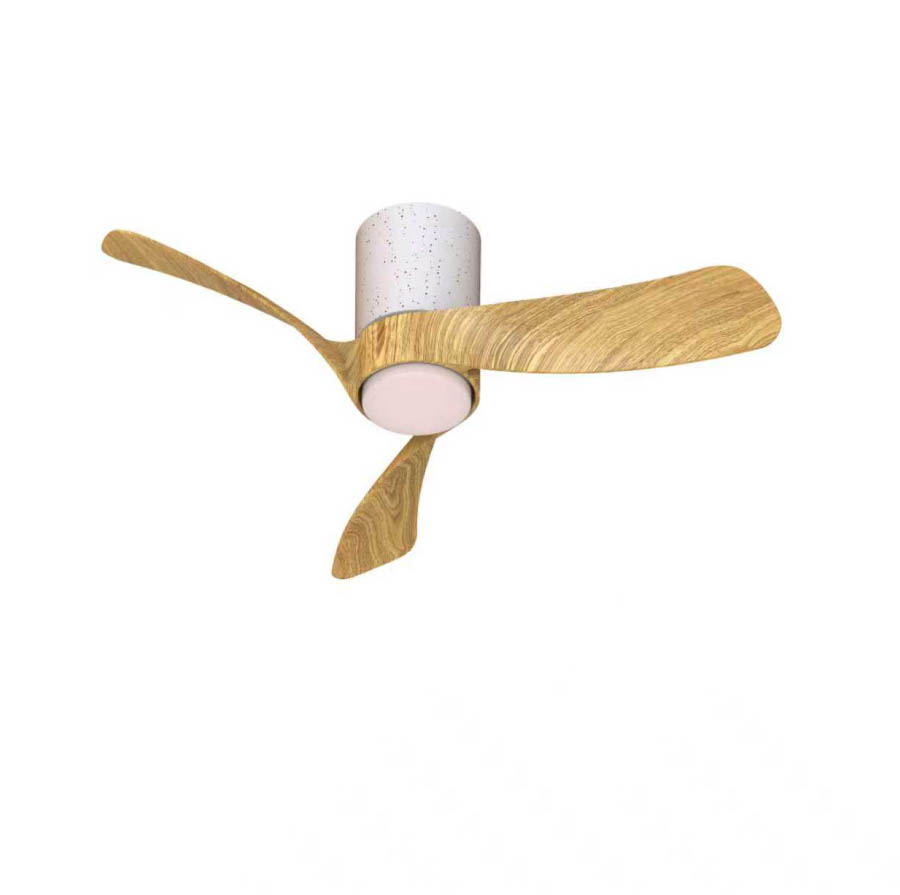 Ventilación  - Ventilador Led - Blanco - Ceramica blanco + madera