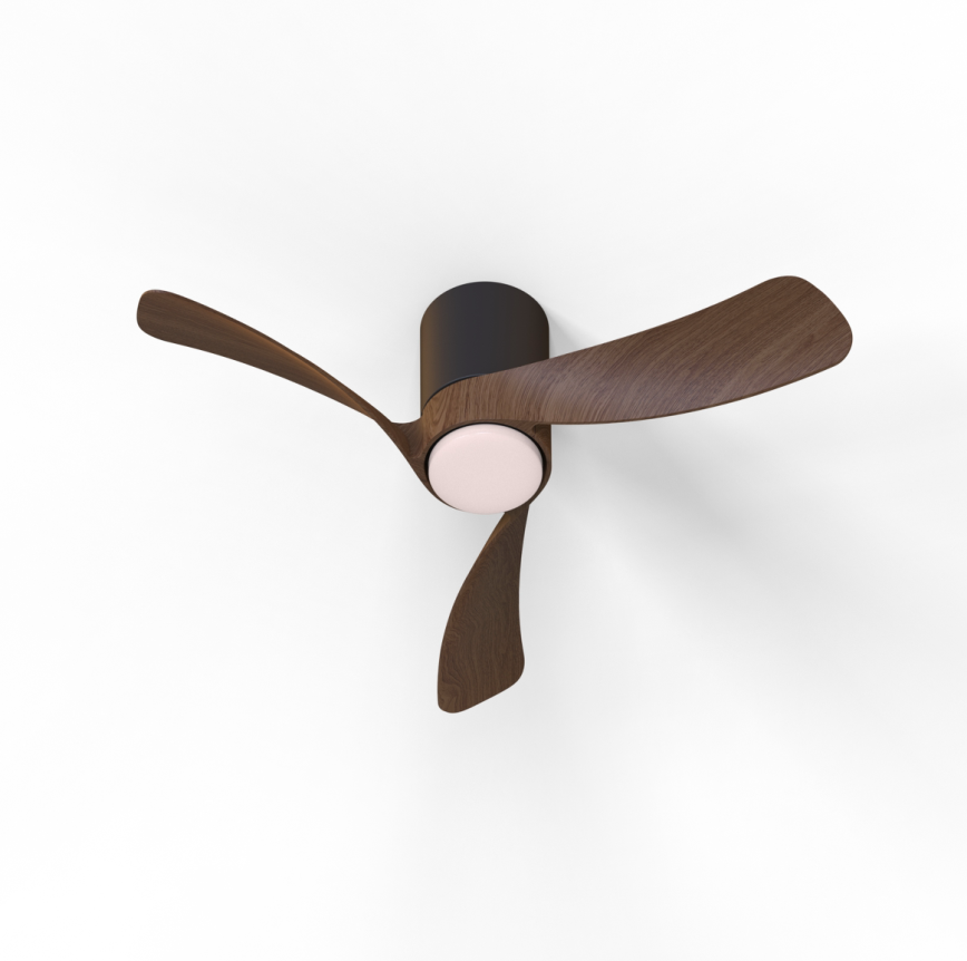Ventilación  - Ventilador Led - Negro + Nogal