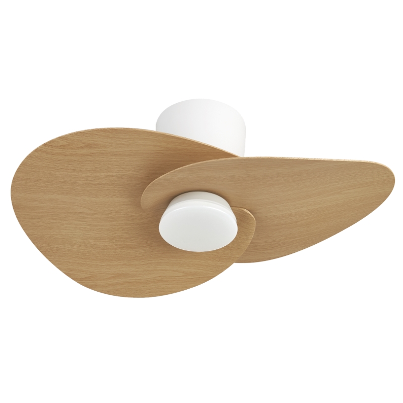 Ventilación  - Ventilador Led - Blanco + Madera